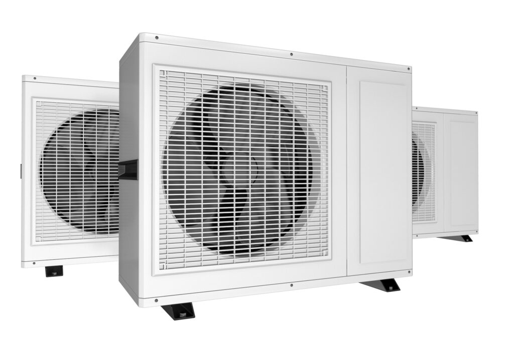 Large Commercial Heat Pumps 3D Illustration