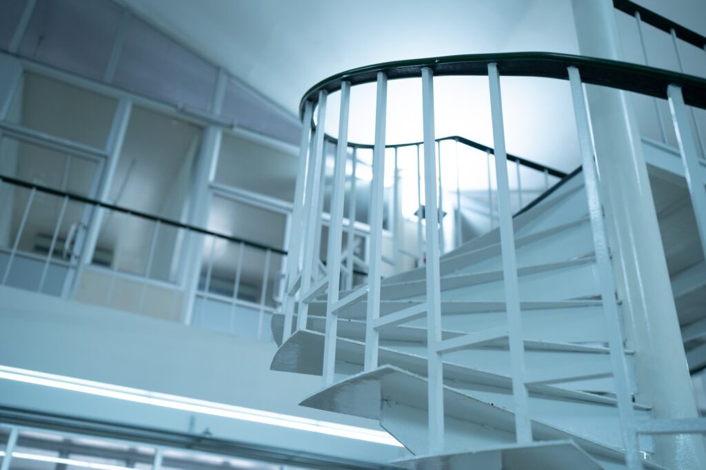Spiral Staircase from low angle view.