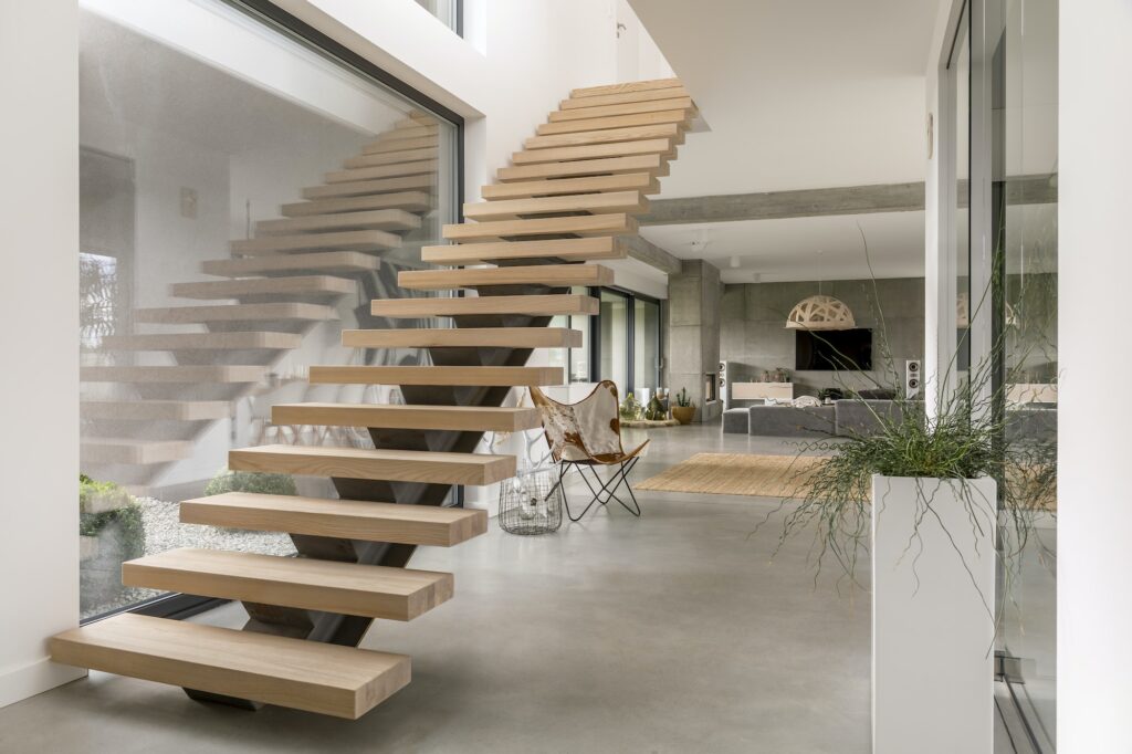 Stairs in modern villa