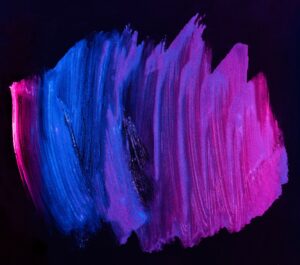 Smears of neon paint