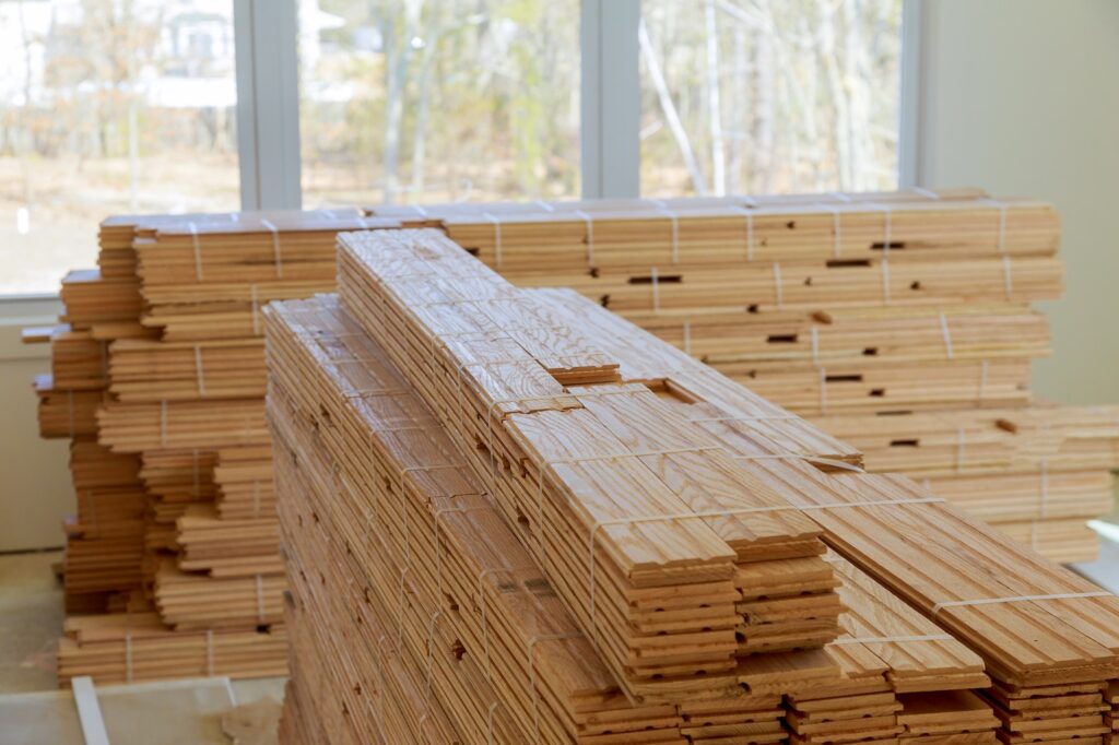 Renovation of an apartment, when installing pre-finished parquet on floor of oak parquet