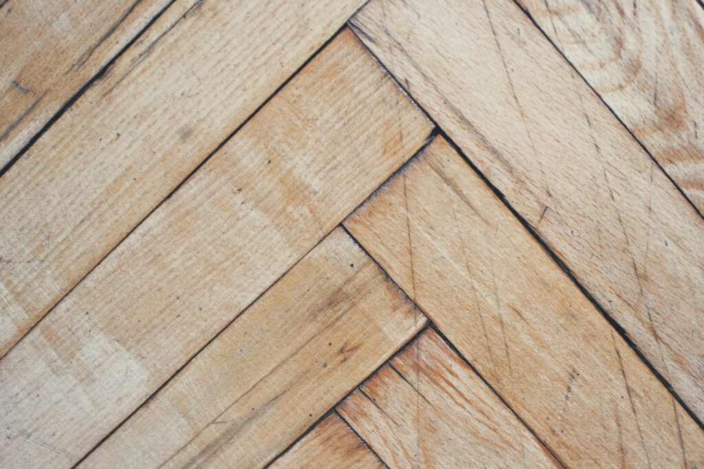 Rustic distressed wooden floor